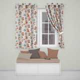 Cute Christmas Cats Teddy Cream Background Seamless Pattern  Readymade Eyelet Ring Top Thermal 100% Blackout Curtains