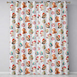 Cute Christmas Cats Teddy Cream Background Seamless Pattern  Readymade Eyelet Ring Top Thermal 100% Blackout Curtains