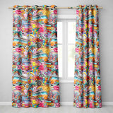 Cute  Hippie Van Rainbow Toys Collage Seamless Pattern  Readymade Eyelet Ring Top Thermal 100% Blackout Curtains