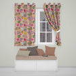 Toys  Smiley  Roller Skate Beige Background Seamless Pattern  Readymade Eyelet Ring Top Thermal 100% Blackout Curtains