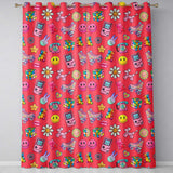 Toys  Smiley  Roller Skate Red Background Seamless Pattern  Readymade Eyelet Ring Top Thermal 100% Blackout Curtains