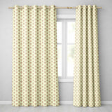 Vintage Fleur De Lis Damask Pattern Soft Beige Background Seamless  Readymade Eyelet Ring Top Thermal 100% Blackout Curtains