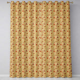 Vintage Autumn Floral Vine Seamless Pattern Warm Orange Beige Botanical  Readymade Eyelet Ring Top Thermal 100% Blackout Curtains