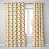 Minimalist Pepper Floral Seamless Pattern Soft  Kitchen Style  Readymade Eyelet Ring Top Thermal 100% Blackout Curtains