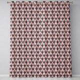 Gothic Black Pink Ornate Floral Seamless Pattern Vintage Style  Readymade Eyelet Ring Top Thermal 100% Blackout Curtains