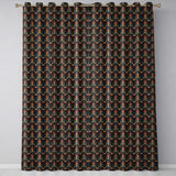 Baroque Gold Teal Ornamental Seamless Pattern Luxury Vintage Style  Readymade Eyelet Ring Top Thermal 100% Blackout Curtains