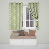Soft Green Watercolor Abstract Texture Seamless Pattern Artistic  Readymade Eyelet Ring Top Thermal 100% Blackout Curtains