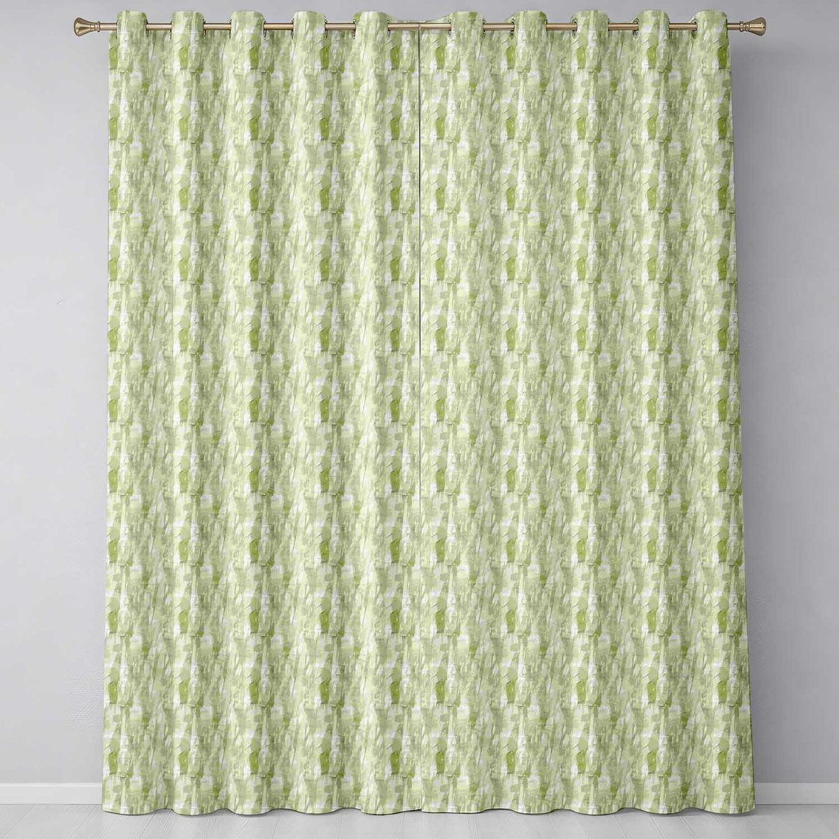 Soft Green Watercolor Abstract Texture Seamless Pattern Artistic  Readymade Eyelet Ring Top Thermal 100% Blackout Curtains
