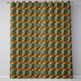 Abstract Floral Grunge Texture Seamless Pattern Artistic Vintage Background  Readymade Eyelet Ring Top Thermal 100% Blackout Curtains
