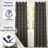 Dark Riveted Metal Grid Seamless Pattern Industrial Steampunk Texture Design  Readymade Eyelet Ring Top Thermal 100% Blackout Curtains