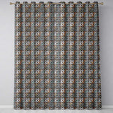 Star Embossed Metal Tile Seamless Pattern Rustic Industrial Decorative Texture  Readymade Eyelet Ring Top Thermal 100% Blackout Curtains