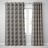 Star Embossed Metal Tile Seamless Pattern Rustic Industrial Decorative Texture  Readymade Eyelet Ring Top Thermal 100% Blackout Curtains