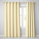 Golden Starburst Floral Seamless Pattern Elegant Geometric Botanical Design  Readymade Eyelet Ring Top Thermal 100% Blackout Curtains