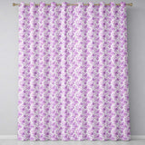 Purple Floral Garden Seamless Pattern Delicate Botanical Blossom Design  Readymade Eyelet Ring Top Thermal 100% Blackout Curtains