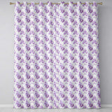 Elegant Lavender Peony Floral Seamless Pattern Soft Vintage Botanical Design  Readymade Eyelet Ring Top Thermal 100% Blackout Curtains