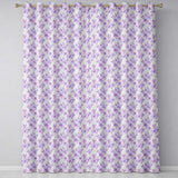 Lavender Floral Blossom Seamless Pattern Elegant Watercolor Botanical Design  Readymade Eyelet Ring Top Thermal 100% Blackout Curtains