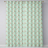 Vintage Pink Rose Floral Seamless Pattern Pastel Garden Botanical Design  Readymade Eyelet Ring Top Thermal 100% Blackout Curtains