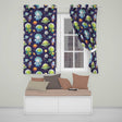 Space Astronaut Alien UFO Seamless  Purple Background Fun Kids Design  Readymade Eyelet Ring Top Thermal 100% Blackout Curtains