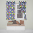 Space Astronaut Alien UFO Seamless  Purple Background Fun Kids Design  Readymade Eyelet Ring Top Thermal 100% Blackout Curtains