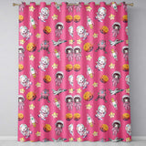 Space Cat Astronaut Girl Rockets Stars Seamless  Pink Background  Readymade Eyelet Ring Top Thermal 100% Blackout Curtains