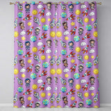 Cute Cartoon Space Rocket  Sun Earth Clouds Stars Seamless  Lavender Background  Readymade Eyelet Ring Top Thermal 100% Blackout Curtains