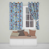 Space Astronaut Rockets UFO Telescope Stars Seamless  Blue Background  Readymade Eyelet Ring Top Thermal 100% Blackout Curtains