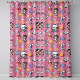 Space Astronaut Rockets UFO Telescope Stars Seamless  Pink Background  Readymade Eyelet Ring Top Thermal 100% Blackout Curtains