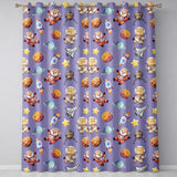 Space Dog Bear Astronaut Rockets Planets Stars Seamless  Lavender Background  Readymade Eyelet Ring Top Thermal 100% Blackout Curtains