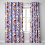 Space Dog Bear Astronaut Rockets Planets Stars Seamless  Lavender Background  Readymade Eyelet Ring Top Thermal 100% Blackout Curtains