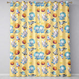 Bunny Astronaut Cat Space Rockets Planets Stars Seamless  Beige Background  Readymade Eyelet Ring Top Thermal 100% Blackout Curtains