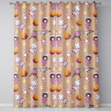 Cat Astronaut Girl Rockets Stars Space Seamless  Peach Background  Readymade Eyelet Ring Top Thermal 100% Blackout Curtains
