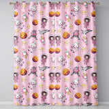 Cat Astronaut Girl Rockets Stars Space Seamless  Light Pink Background  Readymade Eyelet Ring Top Thermal 100% Blackout Curtains