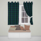 Dark Green Blue Traditional Tartan Plaid  Texture Seamless Pattern  Readymade Eyelet Ring Top Thermal 100% Blackout Curtains