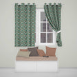 Vintage Floral Pots Rustic Garden Seamless Pattern  Readymade Eyelet Ring Top Thermal 100% Blackout Curtains