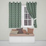 Vintage Floral Pots Rustic Garden Seamless Pattern  Readymade Eyelet Ring Top Thermal 100% Blackout Curtains