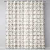 Minimal Plant Pots Neutral Botanical Seamless Pattern  Readymade Eyelet Ring Top Thermal 100% Blackout Curtains