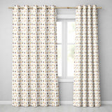 Minimal Plant Pots Neutral Botanical Seamless Pattern  Readymade Eyelet Ring Top Thermal 100% Blackout Curtains