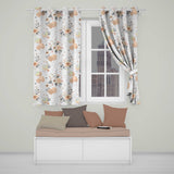 Soft Pastel Flowers Abstract Shapes Seamless Pattern  Readymade Eyelet Ring Top Thermal 100% Blackout Curtains
