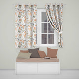 Cute Baby Giraffe Floral Nursery Seamless Pattern  Readymade Eyelet Ring Top Thermal 100% Blackout Curtains