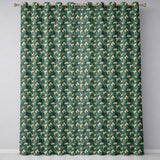 Vintage Hummingbird Lily Floral Dark Green Seamless Pattern  Readymade Eyelet Ring Top Thermal 100% Blackout Curtains