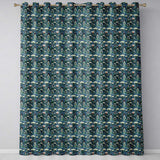 Cute Kawaii Geisha Floral Garden Lantern Seamless Pattern  Readymade Eyelet Ring Top Thermal 100% Blackout Curtains