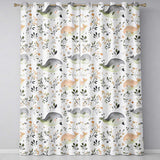 Cute Baby Whale Ocean Floral Watercolor Seamless Pattern  Readymade Eyelet Ring Top Thermal 100% Blackout Curtains