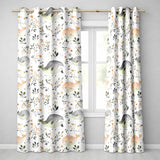 Cute Baby Whale Ocean Floral Watercolor Seamless Pattern  Readymade Eyelet Ring Top Thermal 100% Blackout Curtains