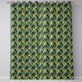 Deep Green Gold Liquid Marble Seamless Pattern  Readymade Eyelet Ring Top Thermal 100% Blackout Curtains