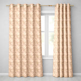 Elegant Vintage Floral Scroll Pattern on Soft Beige Background Seamless Pattern  Readymade Eyelet Ring Top Thermal 100% Blackout Curtains