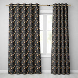 Cute Woodland Owl Birds with Botanical Night Background Seamless Pattern  Readymade Eyelet Ring Top Thermal 100% Blackout Curtains
