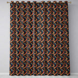 Colorful Tropical Parrot Floral Jungle Seamless Pattern Exotic Bird Textile  Readymade Eyelet Ring Top Thermal 100% Blackout Curtains