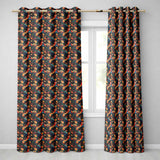 Colorful Tropical Parrot Floral Jungle Seamless Pattern Exotic Bird Textile  Readymade Eyelet Ring Top Thermal 100% Blackout Curtains