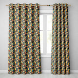 Bright Macaw Parrot Tropical Floral Seamless Pattern Exotic Jungle Textile  Readymade Eyelet Ring Top Thermal 100% Blackout Curtains