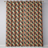 Exotic Parrot Birds with Blossom Branch Seamless Pattern Artistic Jungle  Readymade Eyelet Ring Top Thermal 100% Blackout Curtains